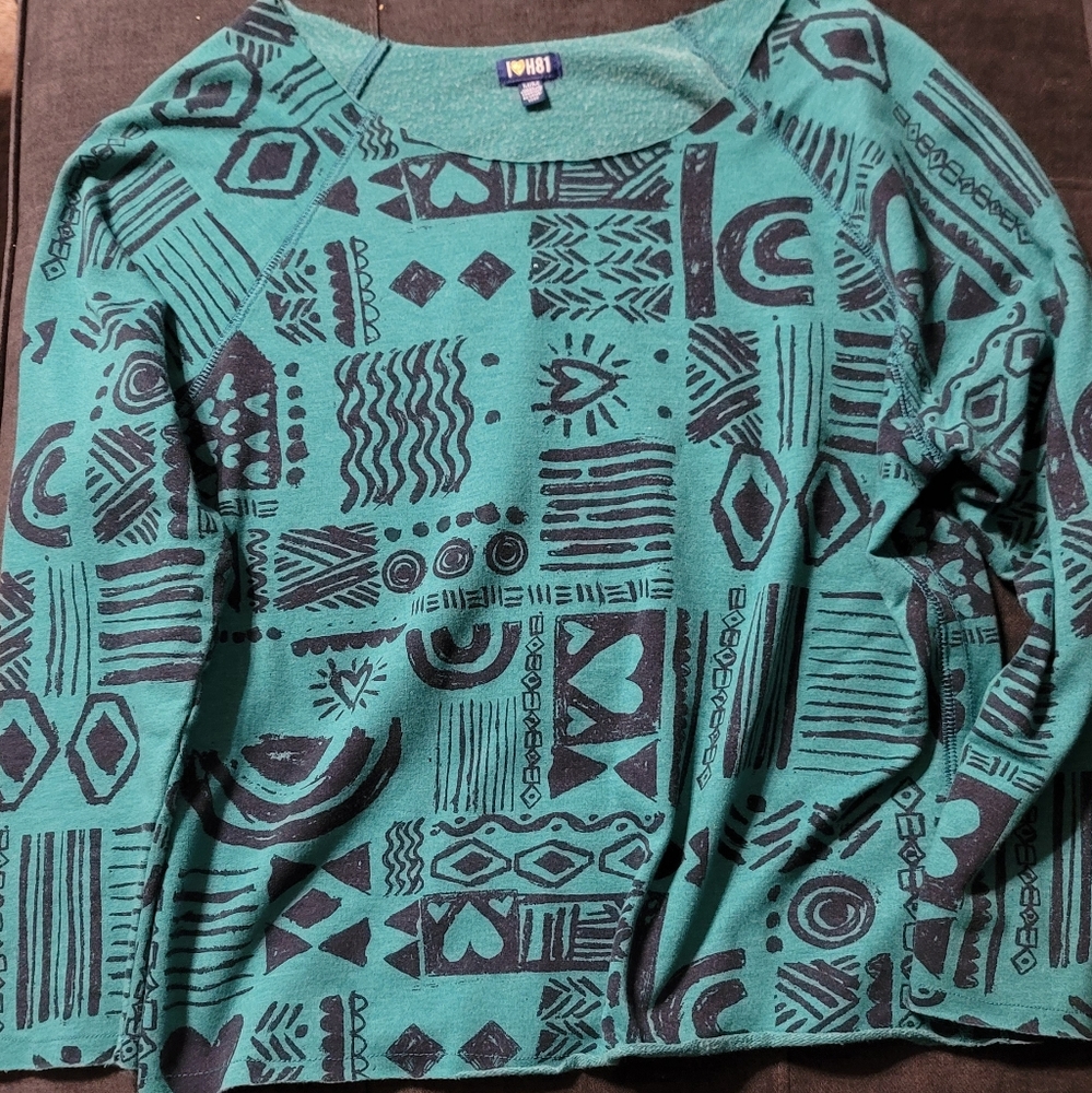 Long Sleeve Print Top